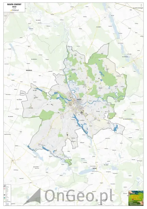 Mapa gminy Śrem